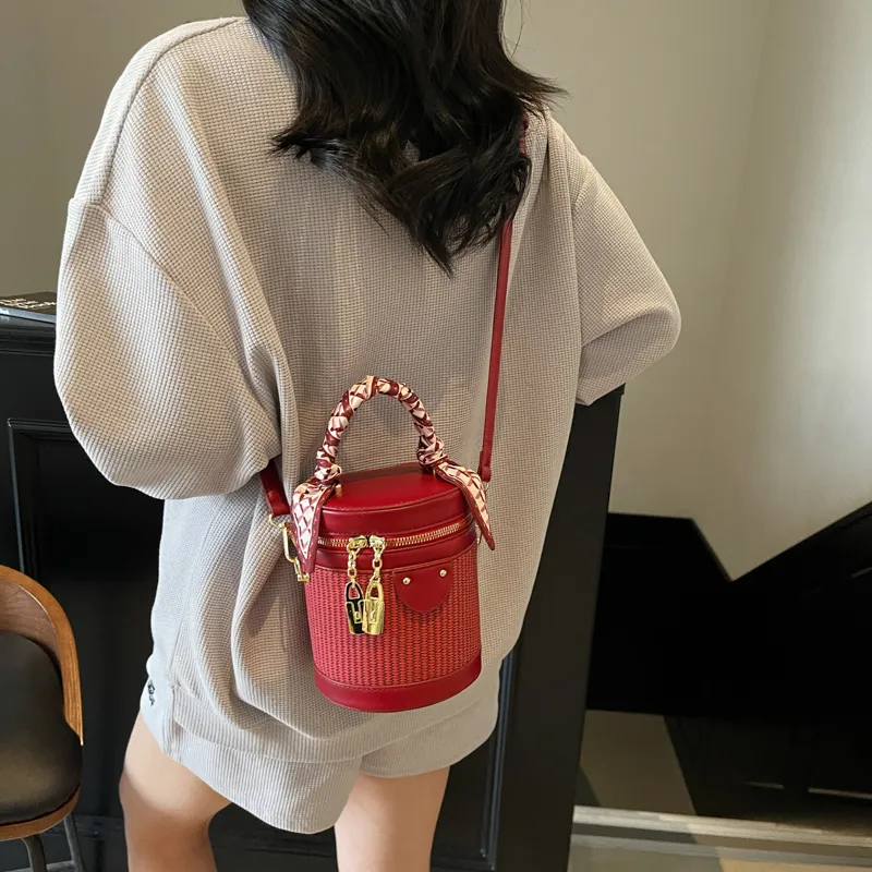 PINK·LAND PU Bucket Bag, Shoulder Bag, Handbag Women's Multicolor-15