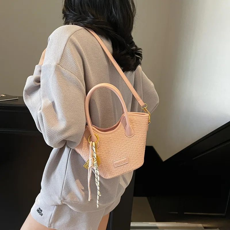 PINK·LAND PU Crossbody Handbag Regular Women's Black/Light Blue/Pink/Ecru/Silver-17