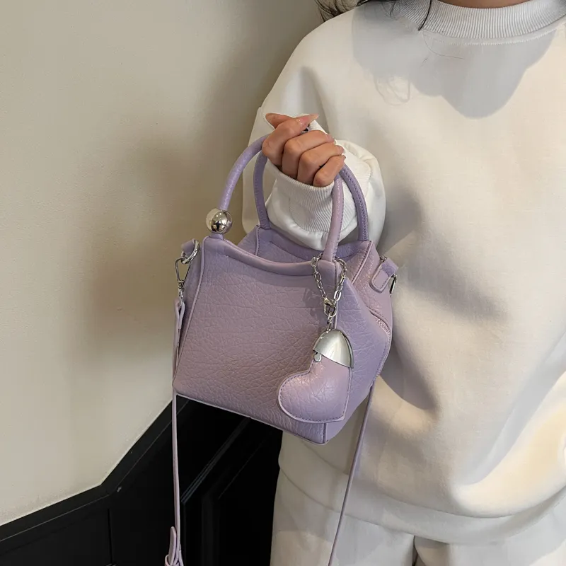 PINK·LAND PU Shoulder Bag, Crossbody Bag, Handbag Women's Black/Ecru/Silver/Pink/Purple/Yellow-27