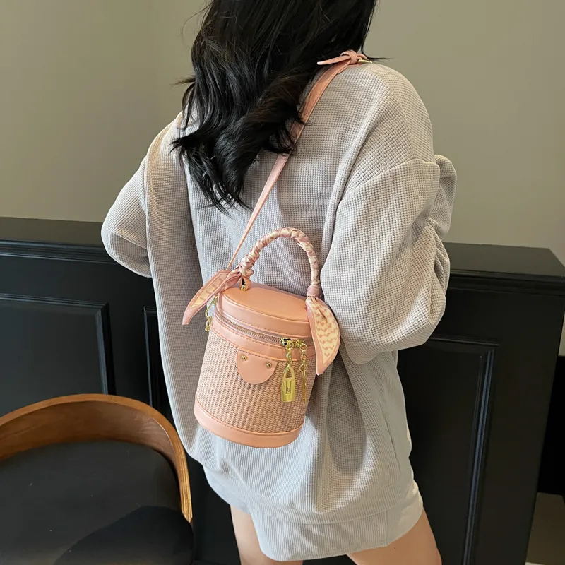 PINK·LAND PU Bucket Bag, Shoulder Bag, Handbag Women's Multicolor-3