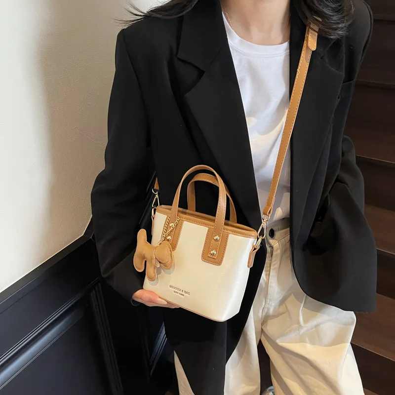 PINK·LAND PU Bucket Bags Shoulder Bag Crossbody Bag Handbag Regular Women's Multicolor-2