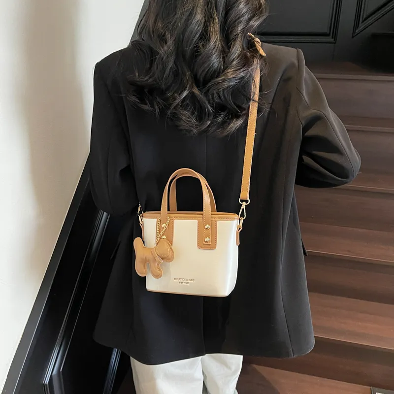 PINK·LAND PU Bucket Bags Shoulder Bag Crossbody Bag Handbag Regular Women's Multicolor-6
