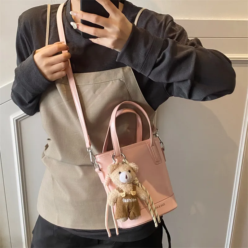PINK·LAND PU Handbag Regular Women's Yellow/Black/Blue/Pink/Ecru-23