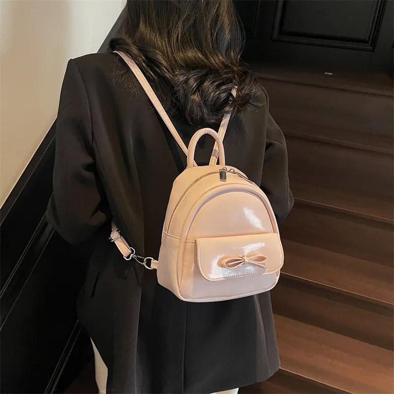PINK·LAND PU Backpack Regular Women's Pink/Ecru/Silver/Green/Black-4