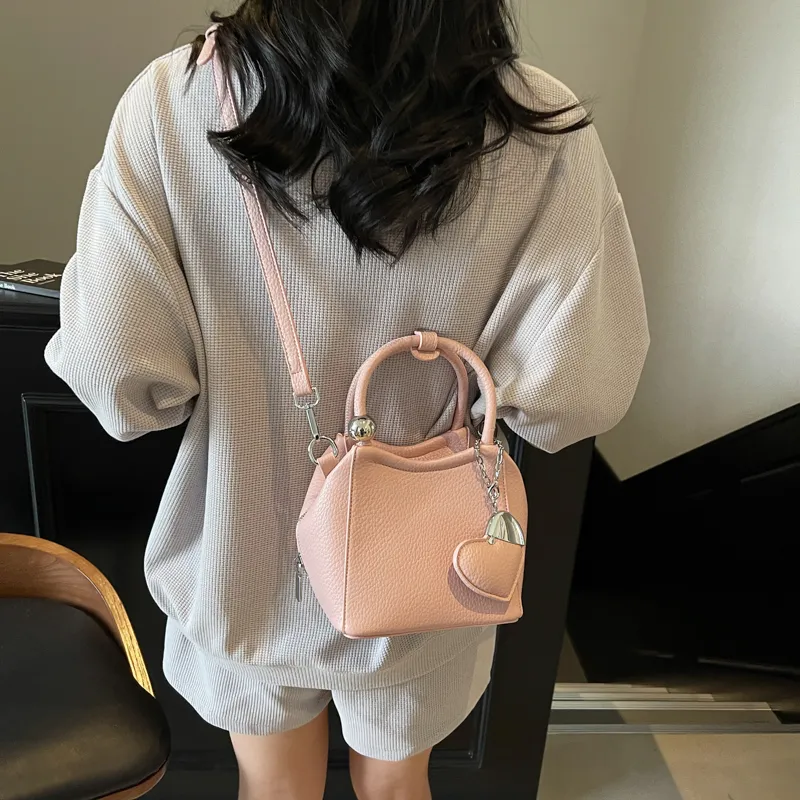 PINK·LAND PU Shoulder Bag, Crossbody Bag, Handbag Women's Black/Ecru/Silver/Pink/Purple/Yellow-22