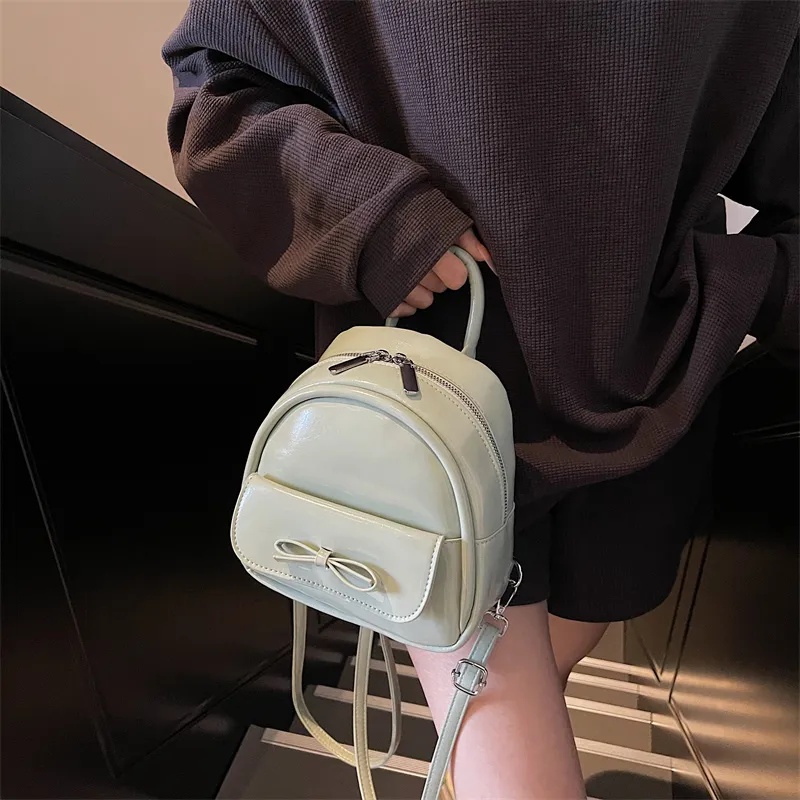 PINK·LAND PU Backpack Regular Women's Pink/Ecru/Silver/Green/Black-21