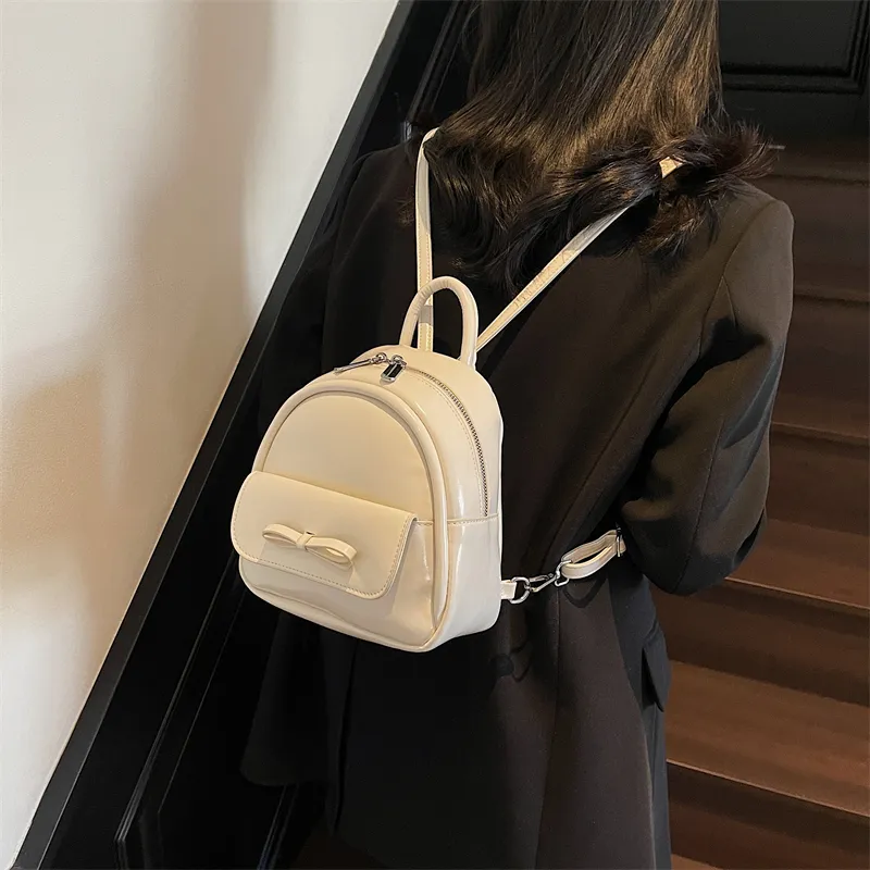 PINK·LAND PU Backpack Regular Women's Pink/Ecru/Silver/Green/Black-10