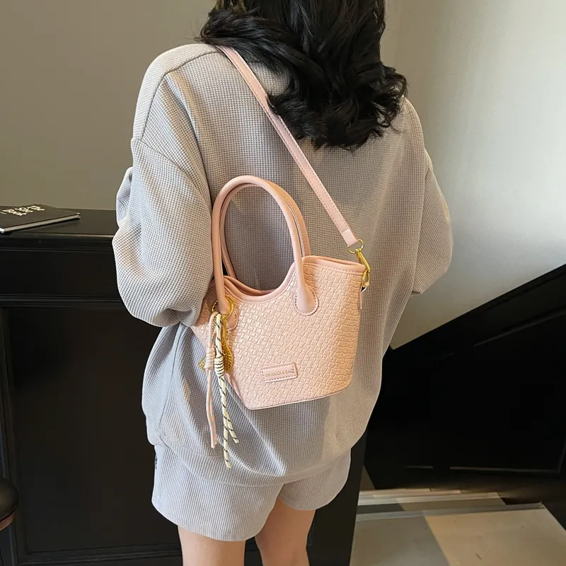 PINK·LAND PU Crossbody Handbag Regular Women's Black/Light Blue/Pink/Ecru/Silver-14