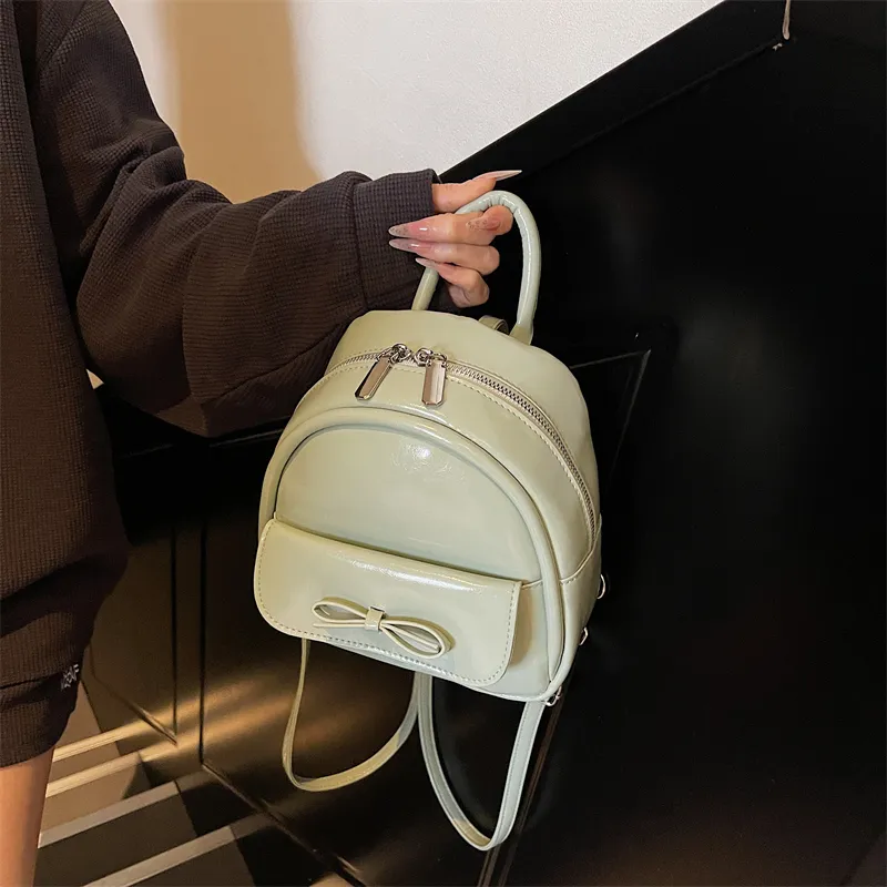 PINK·LAND PU Backpack Regular Women's Pink/Ecru/Silver/Green/Black-22