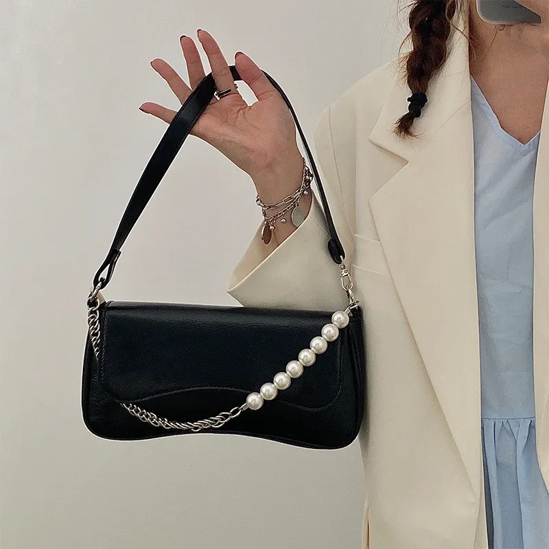PINK·LAND PU Handbag Shoulder Bag Women's Black-1