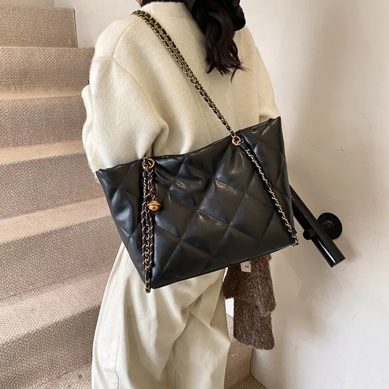 PINK·LAND PU Tote Bag Shopping Bag Crossbody Bag Shoulder Bag Women's Brown/Black/Coffee/Ecru-11