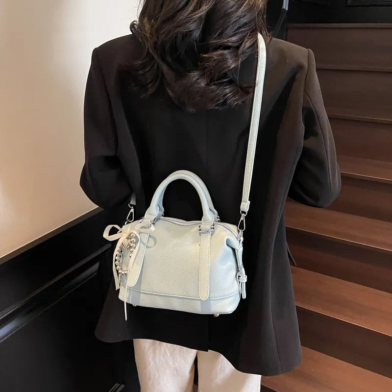 PINK·LAND PU One Shoulder Handbag Women's Black/Ecru/Yellow/Pink/Purple/Blue-37