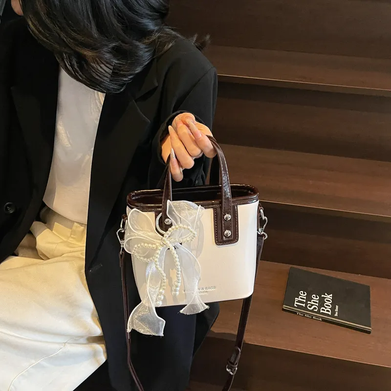 PINK·LAND PU Shoulder Bag, Crossbody Bag, Handbag Regular Women's Ecru/Black/Blue/Coffee-4