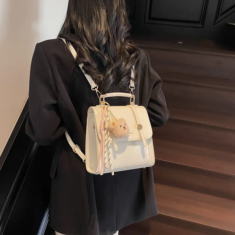 PINK·LAND PU Backpack Women's Multicolor-6