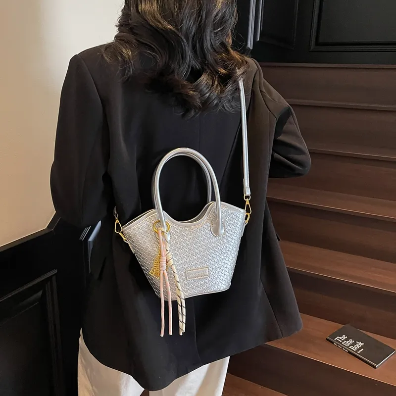 PINK·LAND PU Crossbody Handbag Regular Women's Black/Light Blue/Pink/Ecru/Silver-29