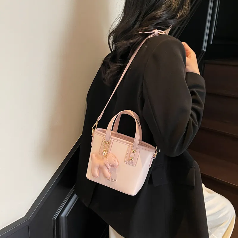 PINK·LAND PU Bucket Bags Shoulder Bag Crossbody Bag Handbag Regular Women's Multicolor-17