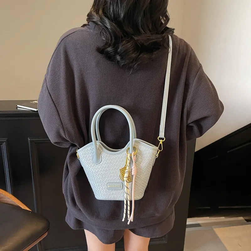 PINK·LAND PU Crossbody Handbag Regular Women's Black/Light Blue/Pink/Ecru/Silver-11
