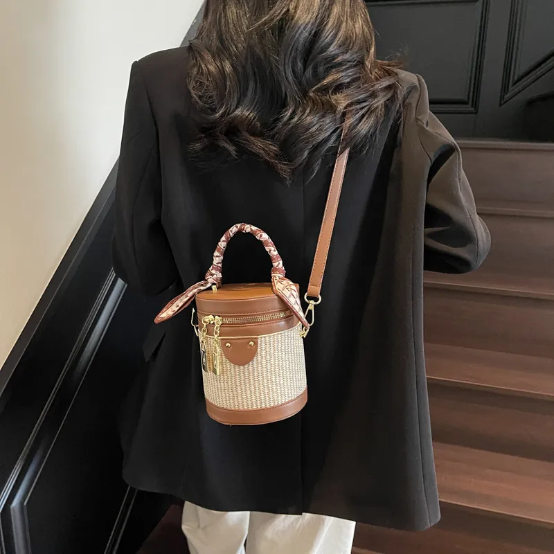 PINK·LAND PU Bucket Bag, Shoulder Bag, Handbag Women's Multicolor-10