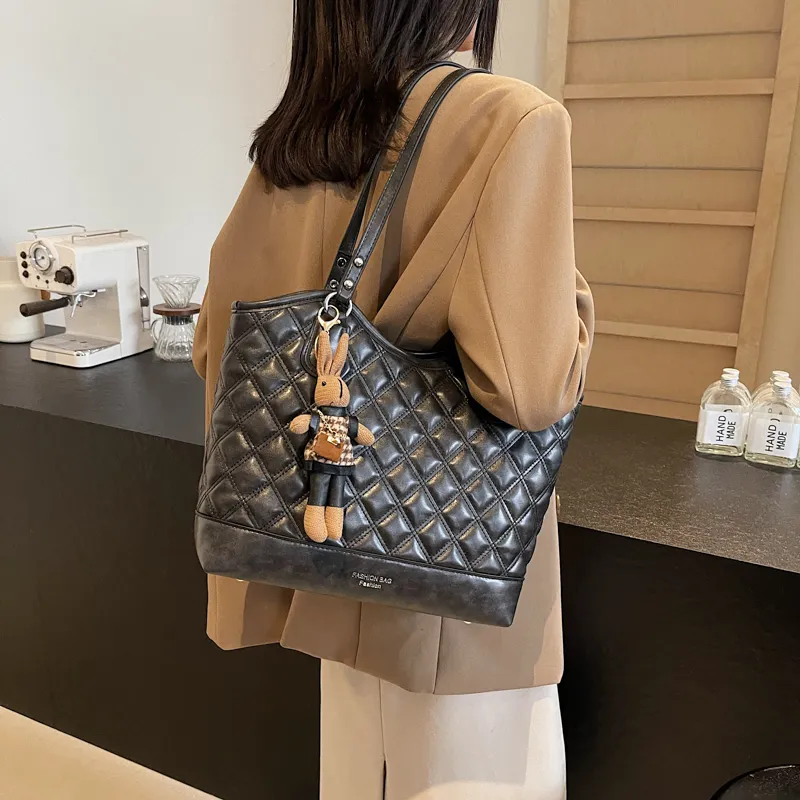PINK·LAND PU Shoulder Bag Tote Shoulder Bag Women's Brown/Coffee/Black/Burgundy-18