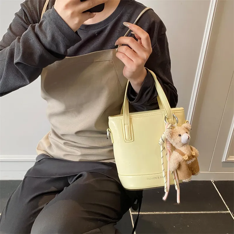 PINK·LAND PU Handbag Regular Women's Yellow/Black/Blue/Pink/Ecru-6
