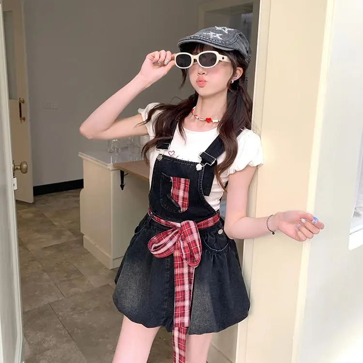 YGPRW Skirt Set Women's White+Navy Blue-2