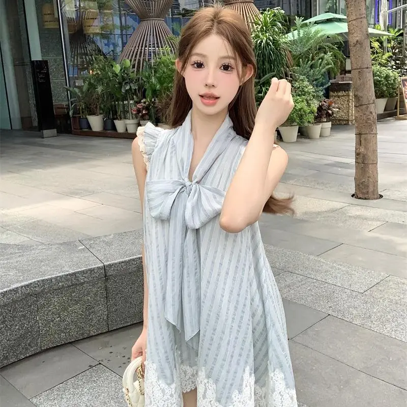 YGPRW Sleeveless Dresses Women's Light Green-3