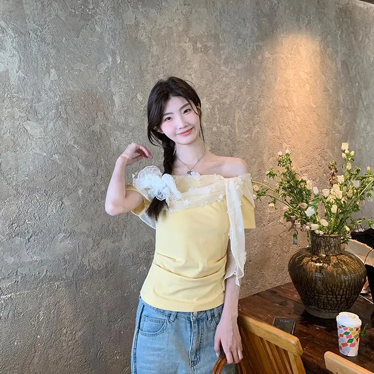 YGPRW T Shirts Women's Yellow-5