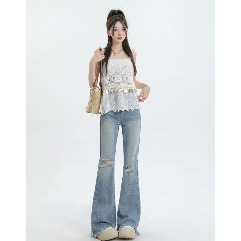 YGPRW Jeans Women's Light Blue-4