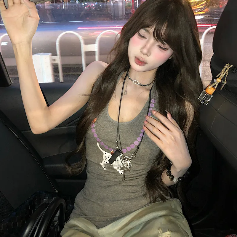 YGPRW Tank Tops Women's Gray-6