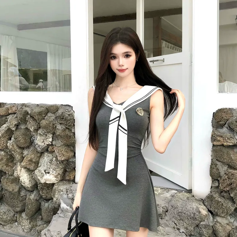 YGPRW Sleeveless Dress Women's Heather Gray-3