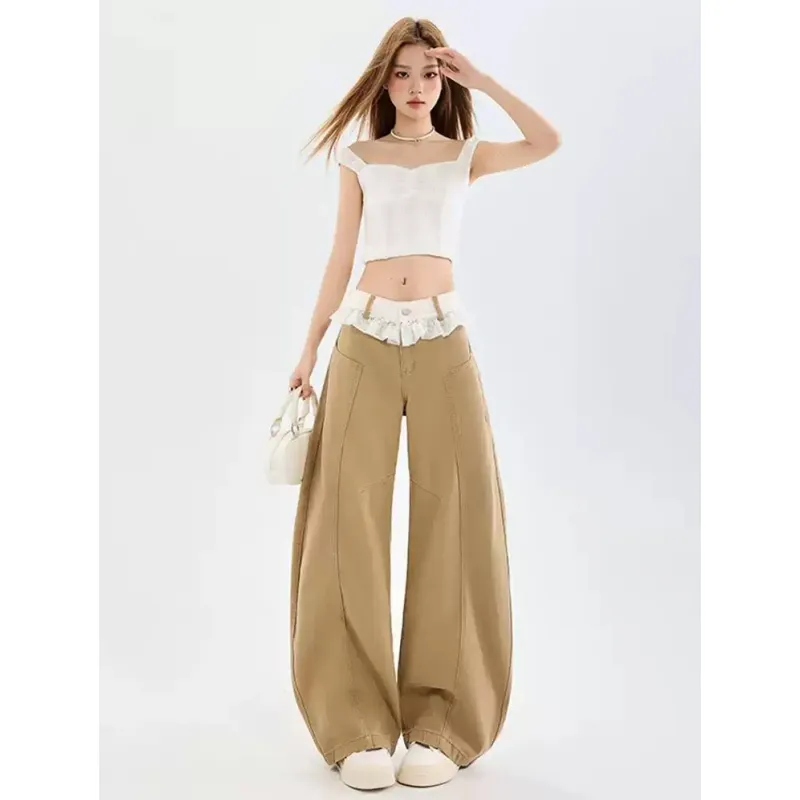 YGPRW Jeans Women's Khaki-2