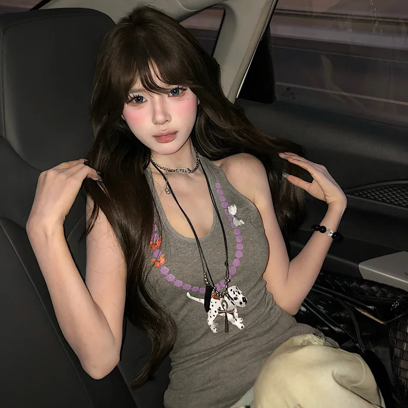 YGPRW Tank Tops Women's Gray-4