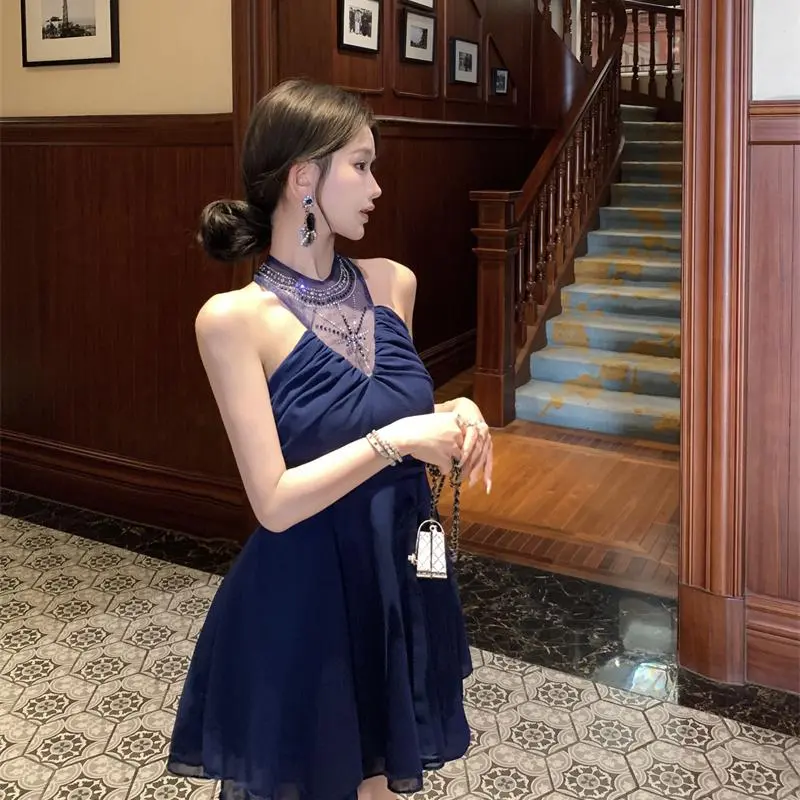 YGPRW Sleeveless Dress Women's Blue-5