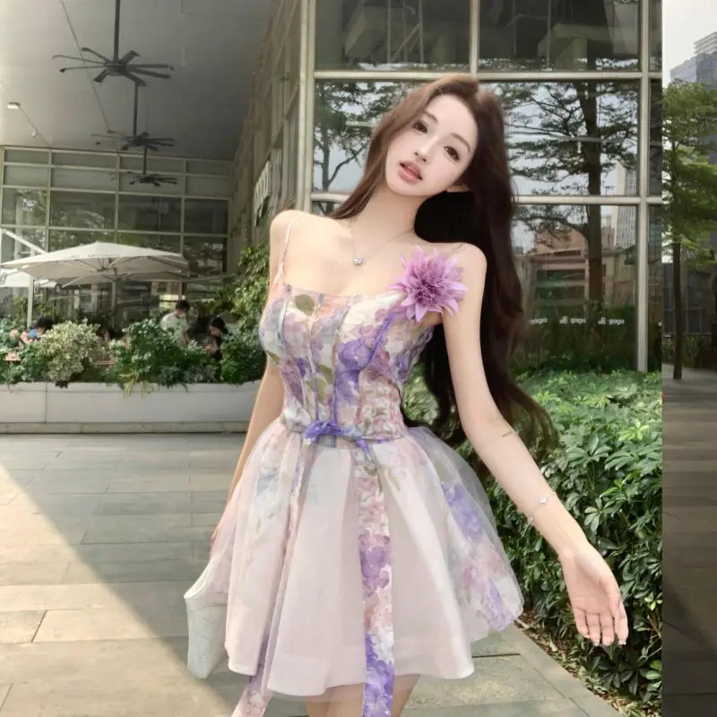 YGPRW Slip Dresses Women's Light Purple-3