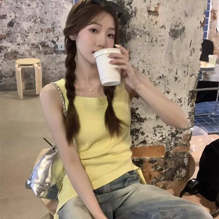 YGPRW Tank Tops Women's Yellow-3
