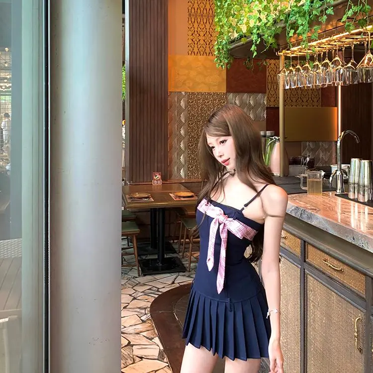 YGPRW Slip Dresses Women's Navy Blue-2