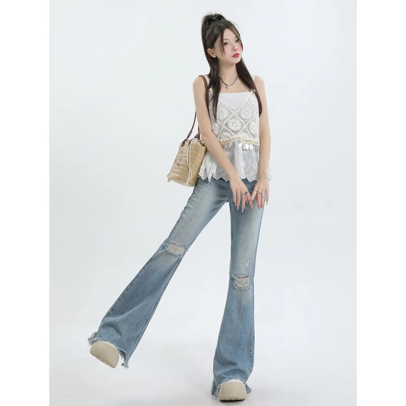 YGPRW Jeans Women's Light Blue-3