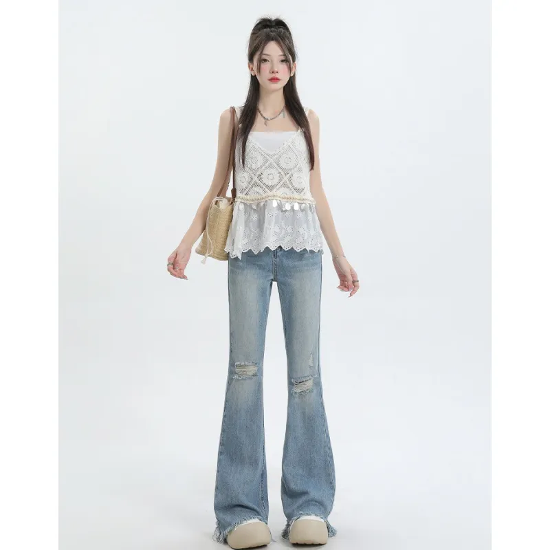 YGPRW Jeans Women's Light Blue-5