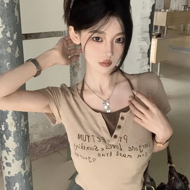 YGPRW T Shirts Women's Khaki-4