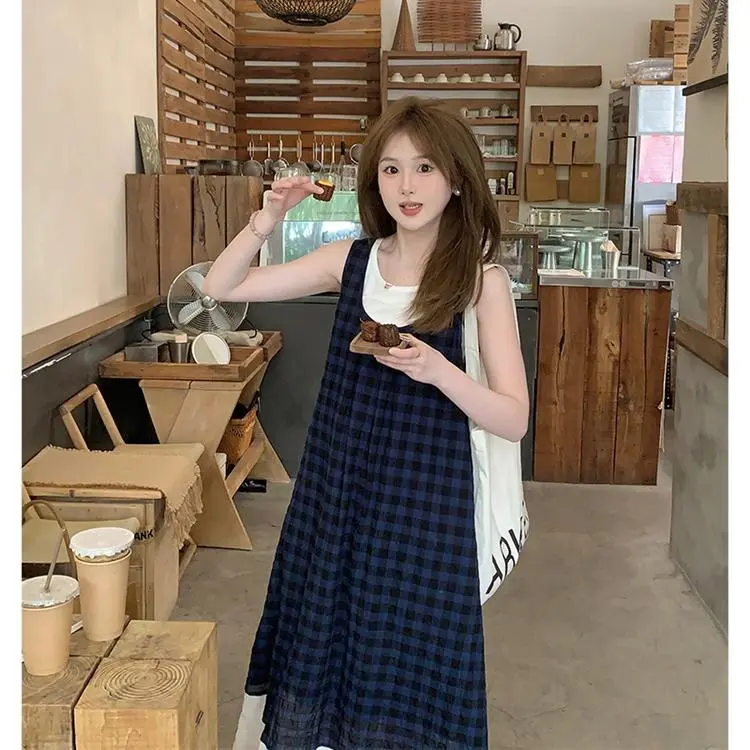 YGPRW Sleeveless Dresses Women's Blue-5