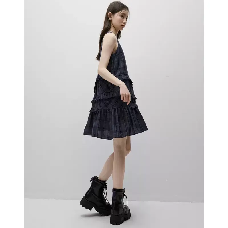 YGPRW Sleeveless Dress Women's Navy Blue-3