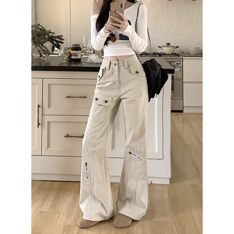 YGPRW Jeans Women's Apricot-3