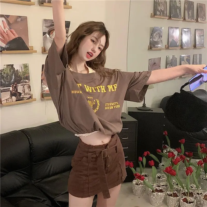 YGPRW T Shirts Women's Camel-5