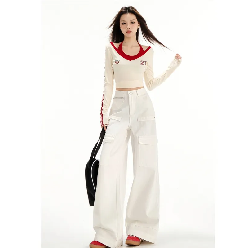 YGPRW Jeans Women's Ecru-3