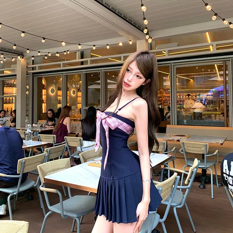 YGPRW Slip Dresses Women's Navy Blue-3