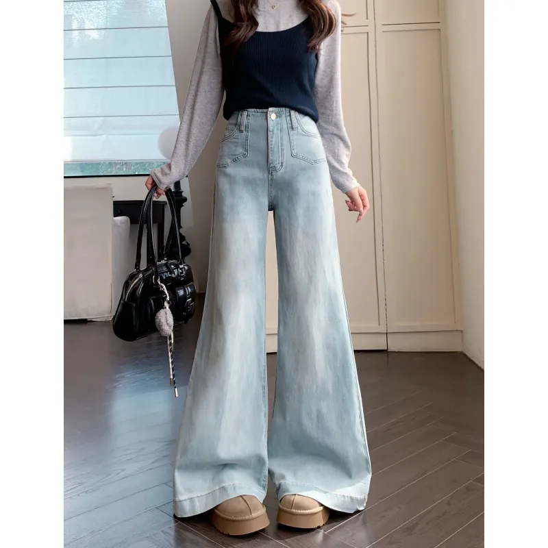YGPRW Jeans Women's Blue-5