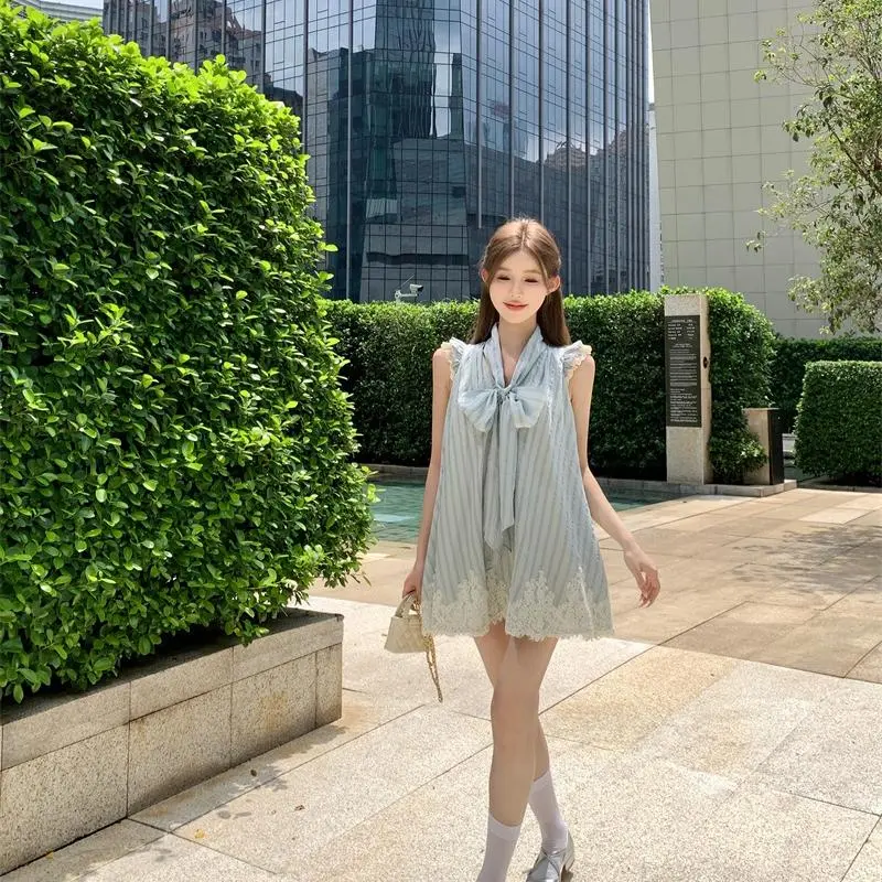 YGPRW Sleeveless Dresses Women's Light Green-6