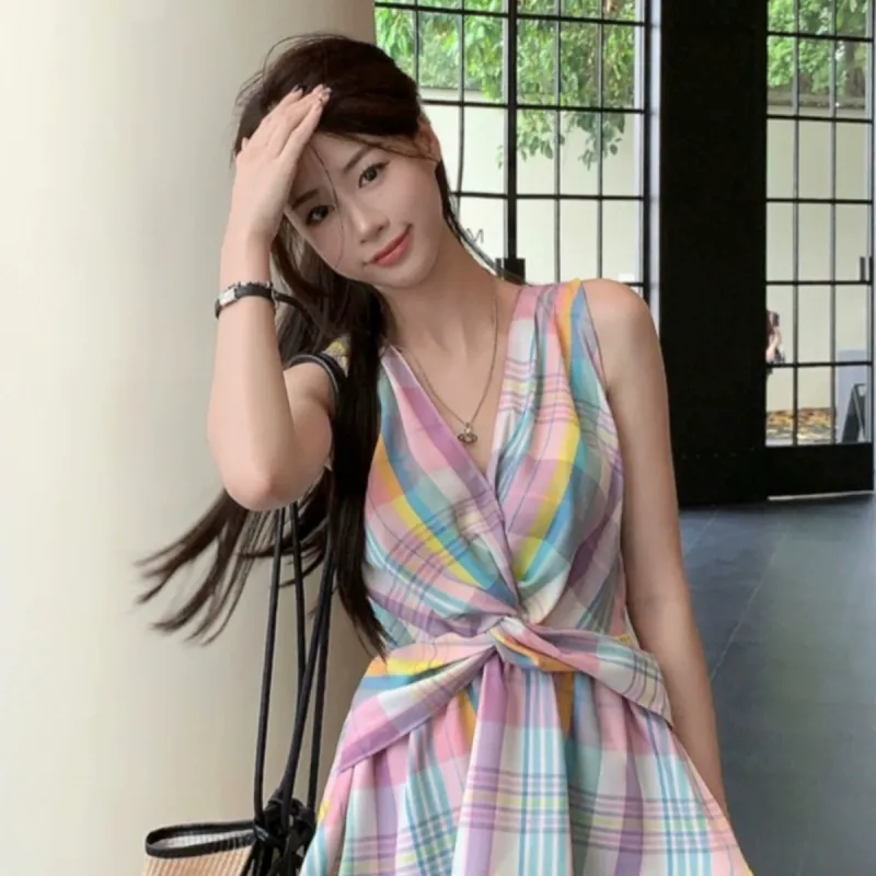 YGPRW Tank Top Women's Multicolor Plaid-2