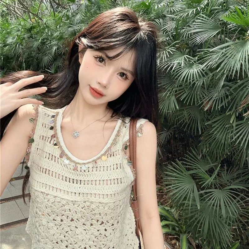 YGPRW Tank Tops Women's Apricot-4