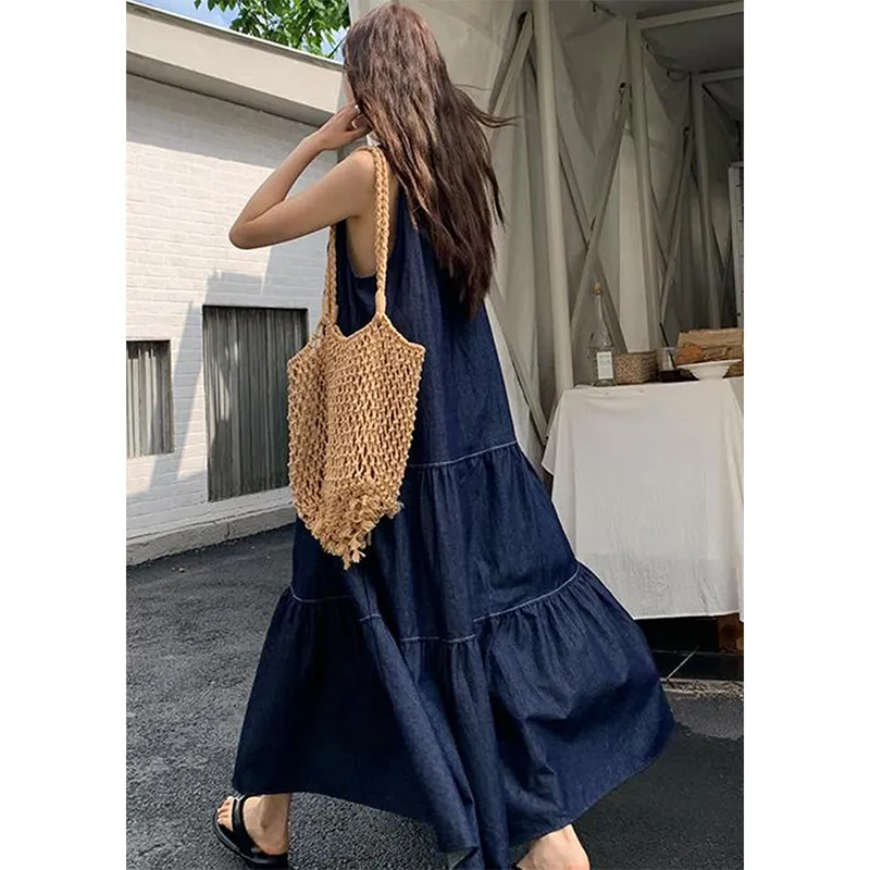 YGPRW Sleeveless Dresses Women's Blue-3